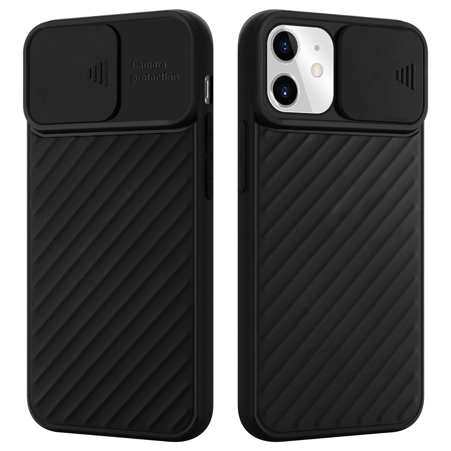 CADORABO Handy Hülle mit Apple, Kameraschutz, Schwarz Matt Backcover, iPhone 11