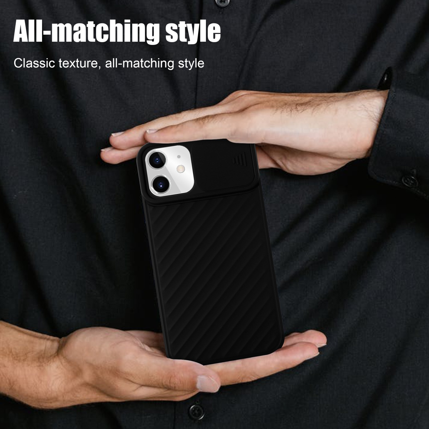 CADORABO Handy Hülle mit Matt 11, Kameraschutz, Apple, Schwarz iPhone Backcover