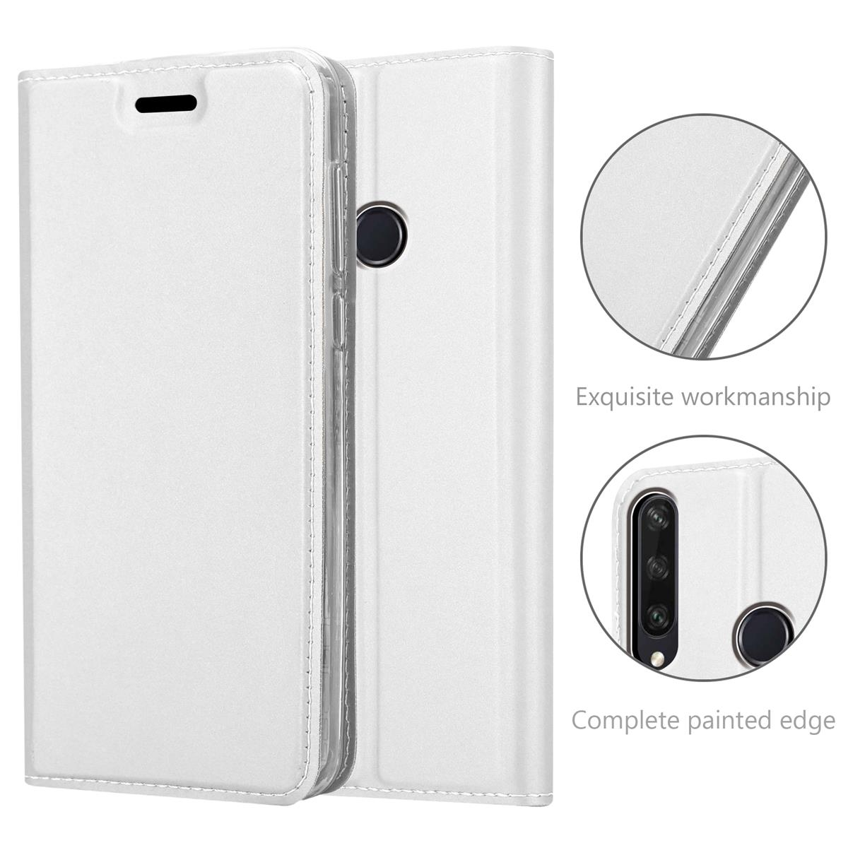 SILBER Bookcover, Handyhülle CADORABO Classy CLASSY Book Huawei, Style, Y6P,