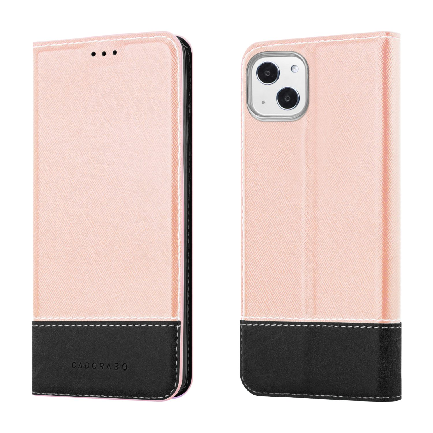 Rosa und schwarze Handyhülle mit Telefon. Die Marke ist Cadorabo.