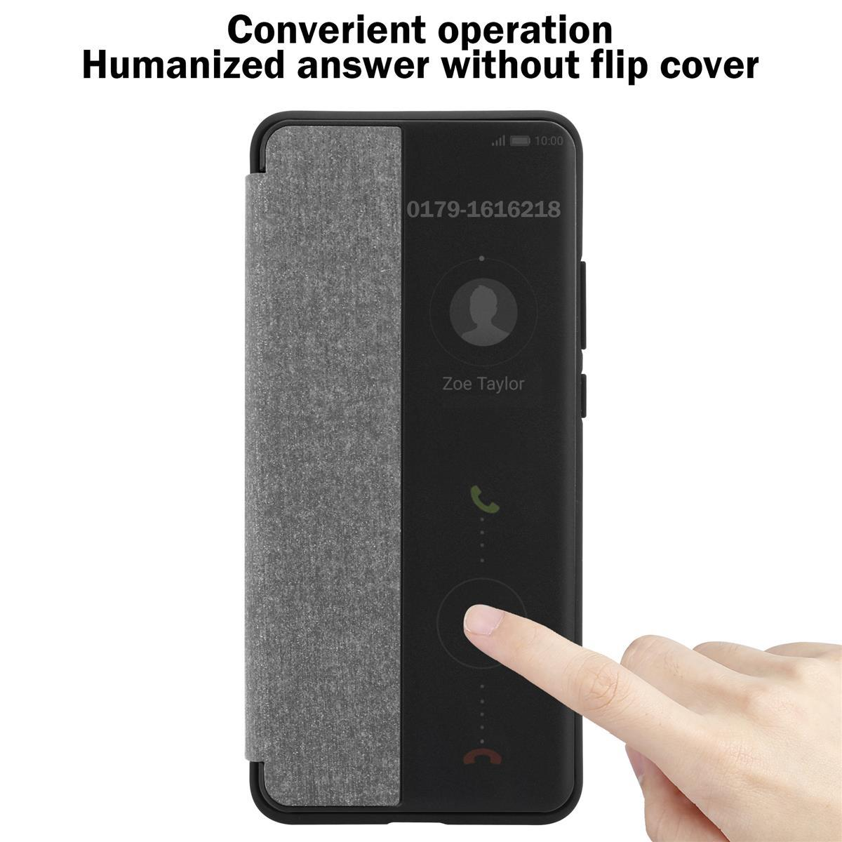 Ein Telefon mit grauer Hülle zeigt einen Anrufbildschirm mit Kontakt 'Zoe Taylor'.