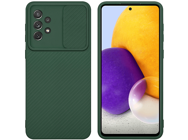 4G mit / Backcover, Grün CADORABO A72 Samsung, Galaxy 5G, Bonbon Hülle Kameraschutz,