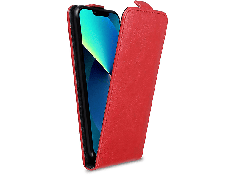 CADORABO Handyhülle im Flip Style, Flip Cover, Apple, iPhone 13, CHILI ROT | Flipcover