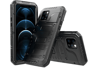 CADORABO Outdoor Hülle 360 Grad Schutz, Sleeve, Apple, iPhone 12 PRO, SCHWARZ