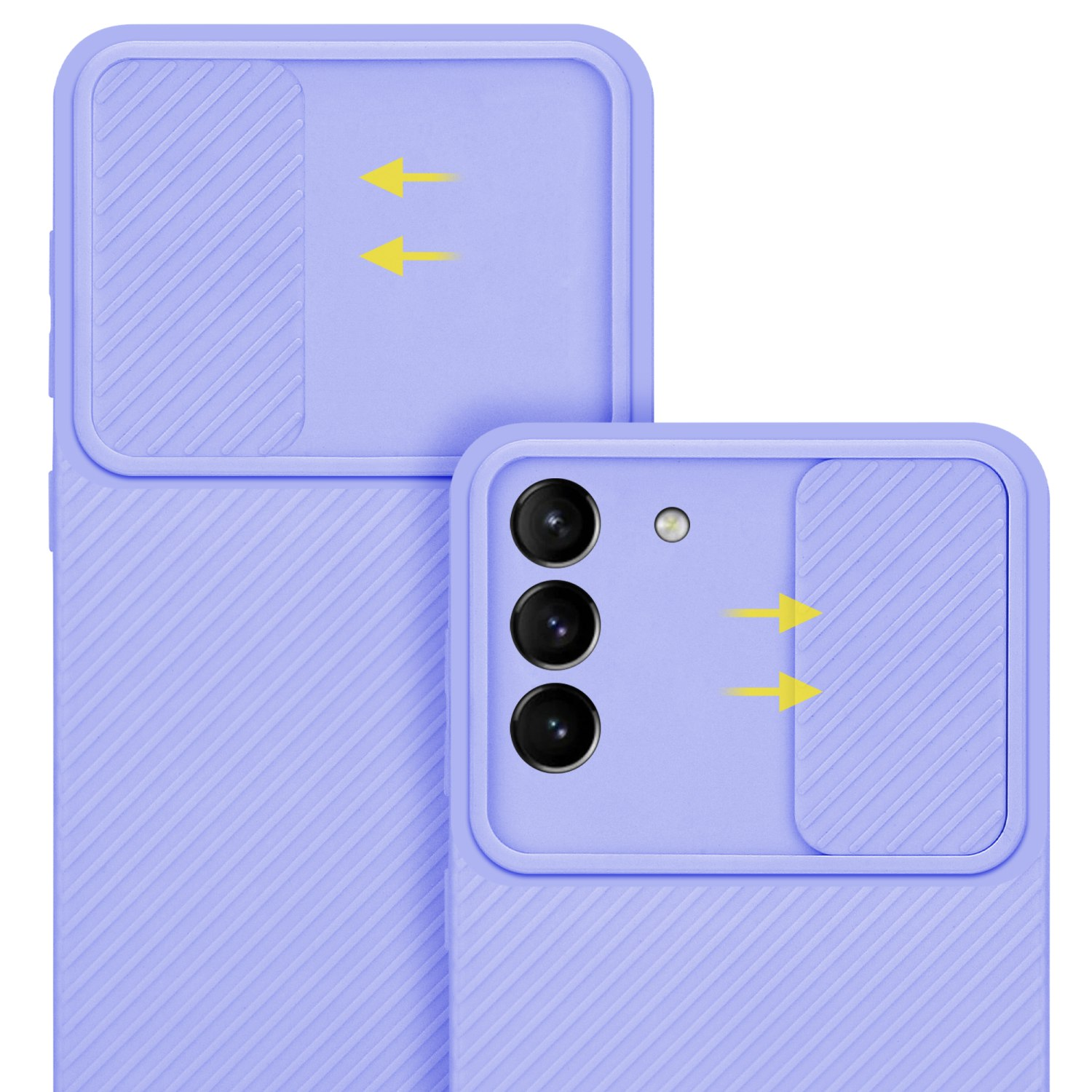 Bonbon Hülle Samsung, Backcover, Galaxy Lila PLUS, CADORABO Kameraschutz, mit S21