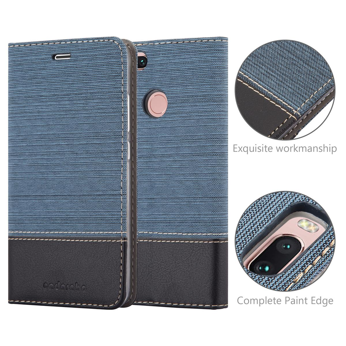 Style, Bookcover, CADORABO DUNKEL im 6, SCHWARZ RedMi Schutzhülle Jeans Xiaomi, Book BLAU