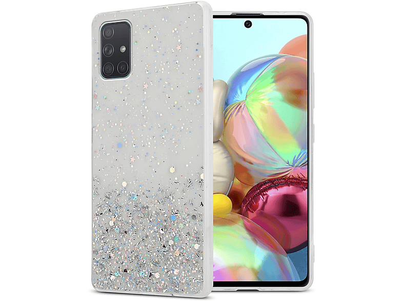 CADORABO Schutzhülle mit funkelnden Glitter, Backcover, Samsung, Galaxy