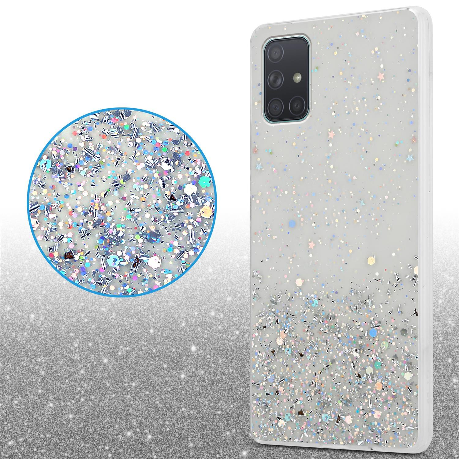 Galaxy mit CADORABO Backcover, Schutzhülle funkelnden Glitter 5G, Glitter, Samsung, A71 mit Transparent