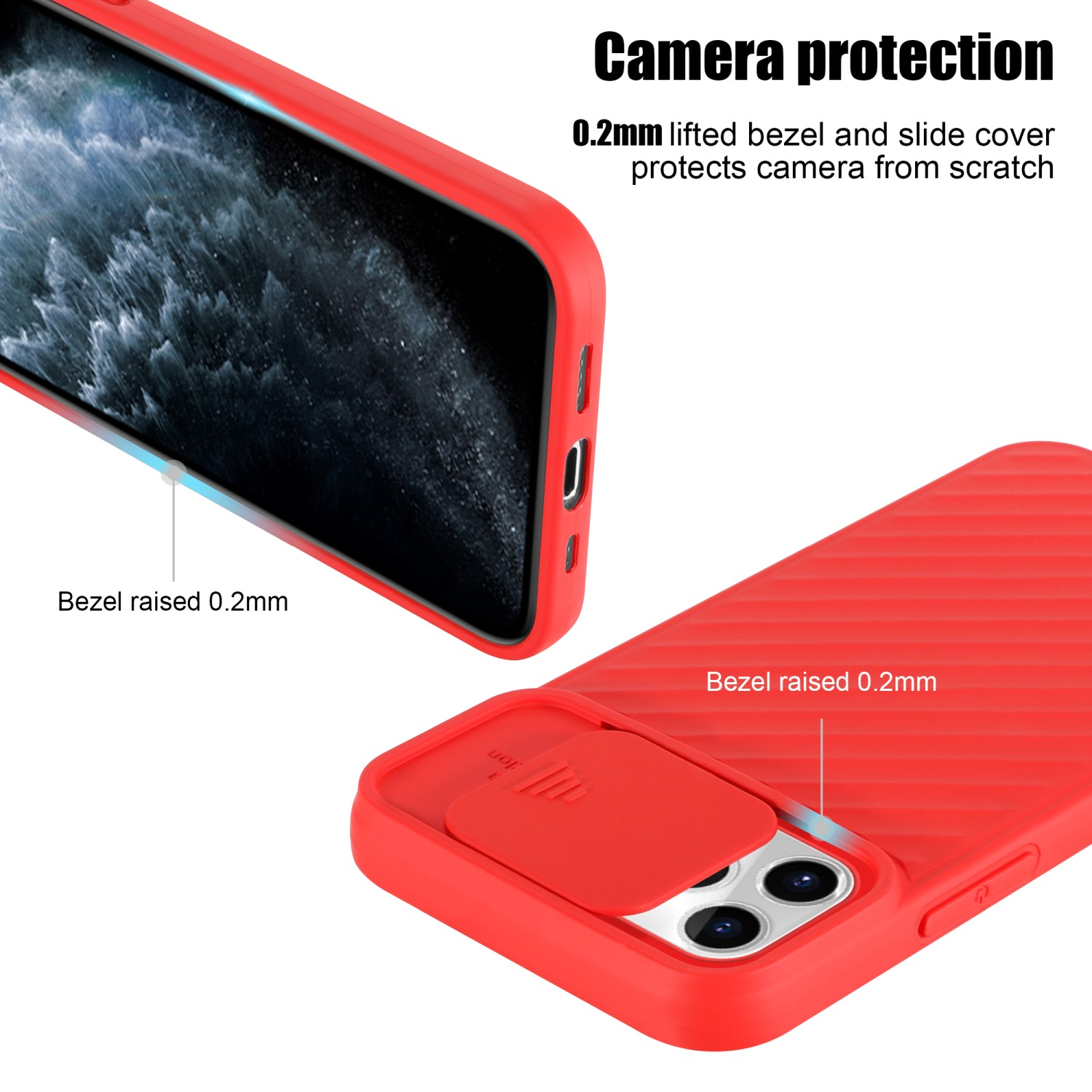 CADORABO Handy Hülle mit Kameraschutz, Matt 11 Backcover, iPhone PRO, Apple, Rot
