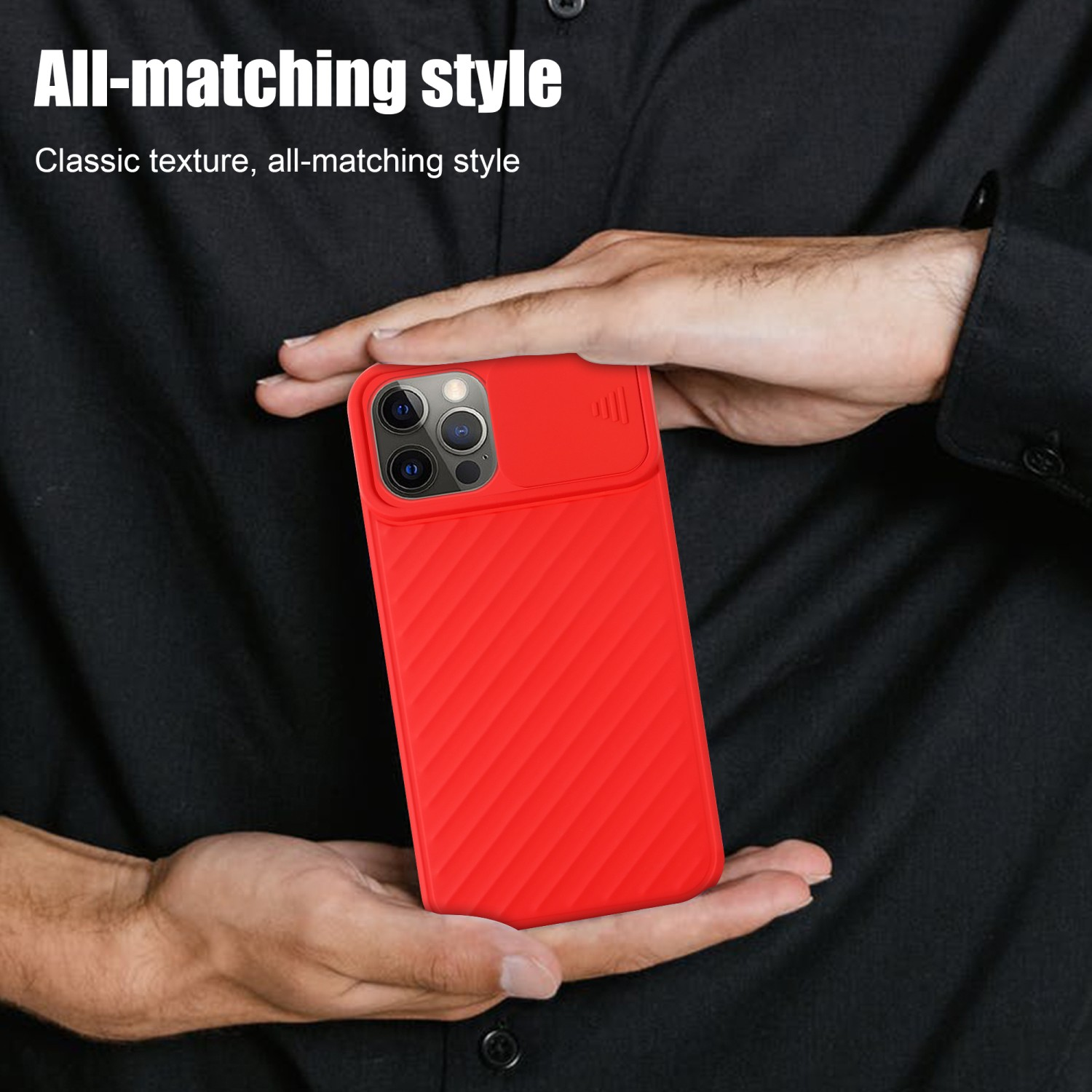 CADORABO Handy Hülle mit MAX, iPhone Backcover, Matt 12 PRO Rot Apple, Kameraschutz