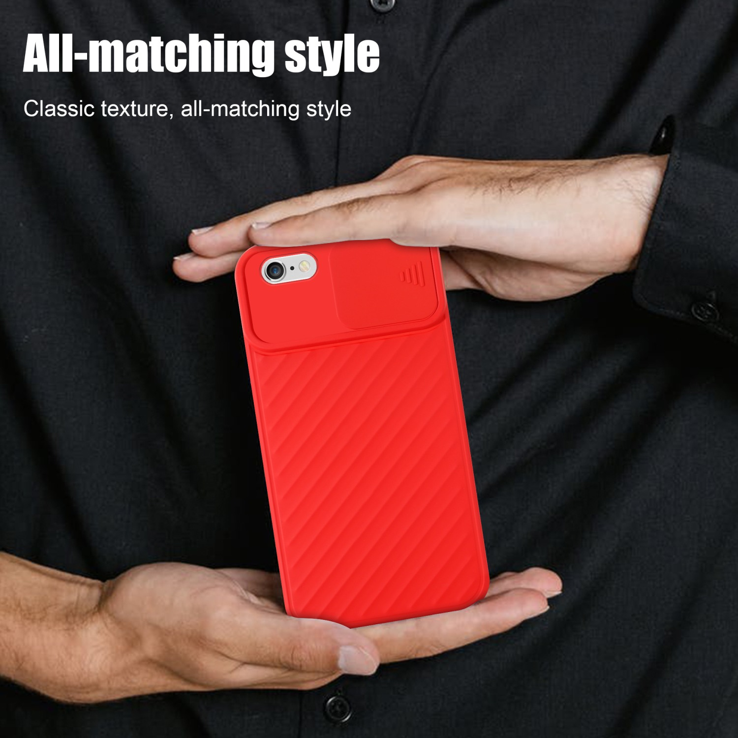 CADORABO Handy Hülle Apple, Kameraschutz, Rot mit / Backcover, 6 Matt iPhone 6S