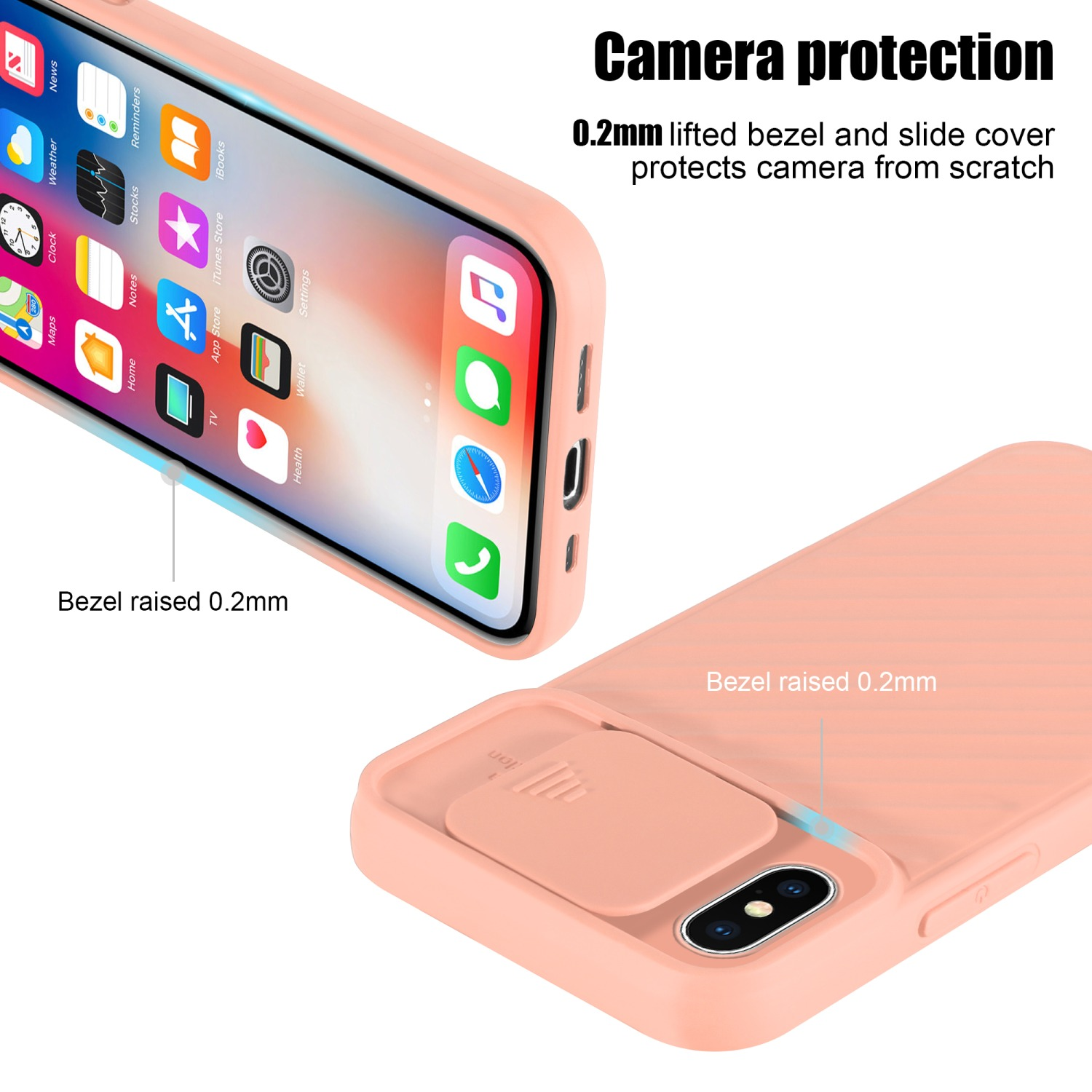 XS, Hülle Backcover, mit Kameraschutz, Handy Matt CADORABO Apple, iPhone Rosa X /
