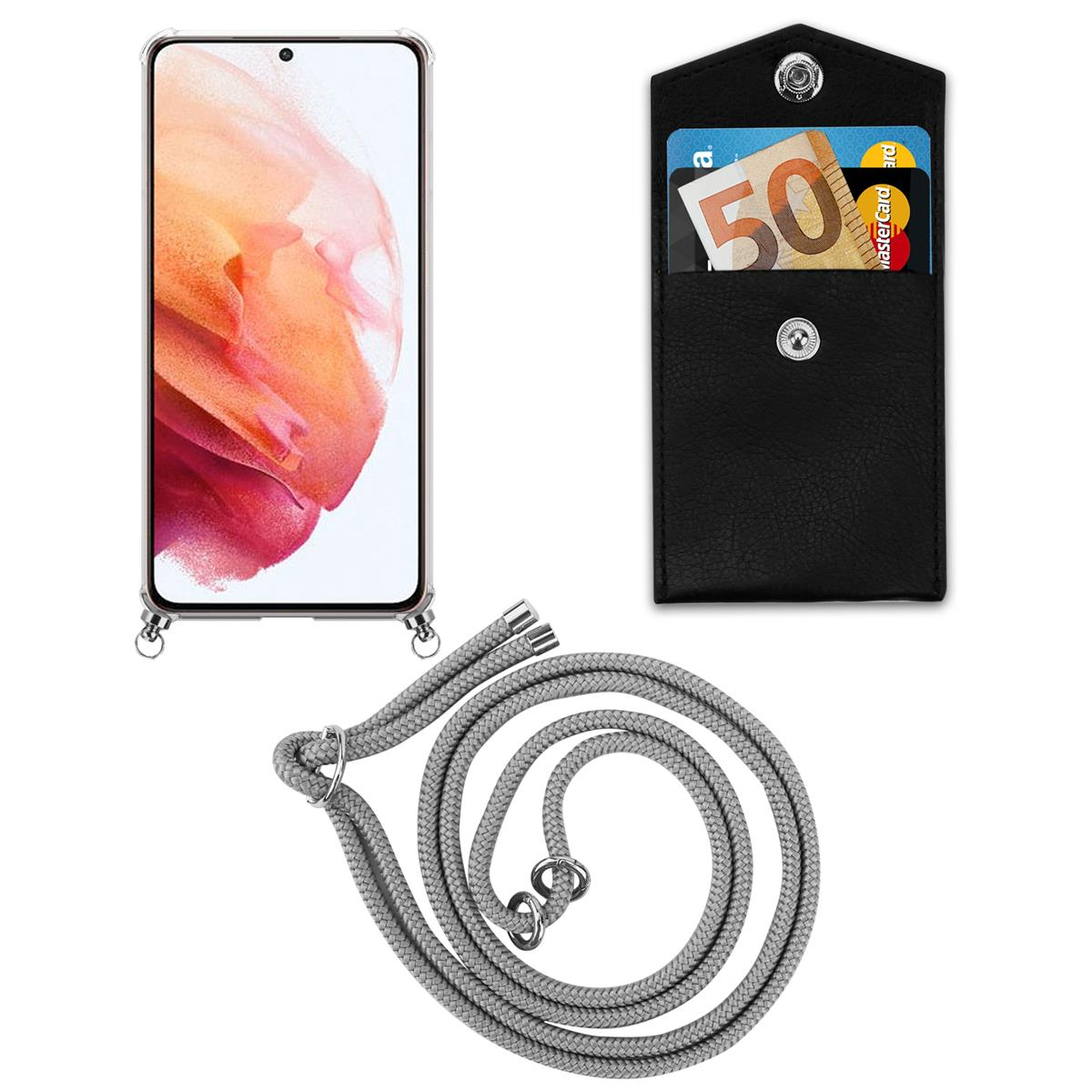 Custodia per telefono e telefono con carte. Custodia con cinturino. Portafoglio nero.