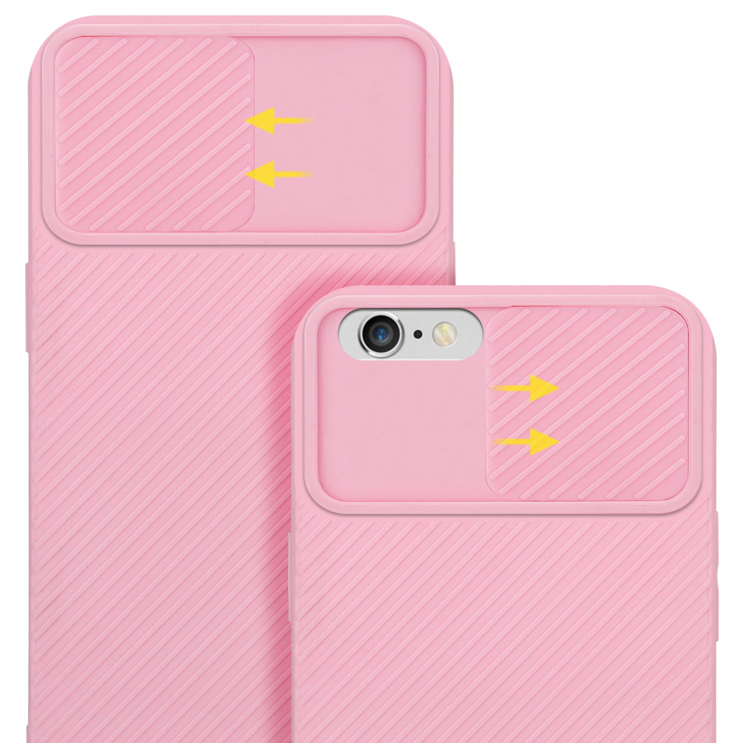 Kameraschutz, 6 6S PLUS, PLUS Hülle Rosa iPhone CADORABO Apple, mit Bonbon Backcover, /