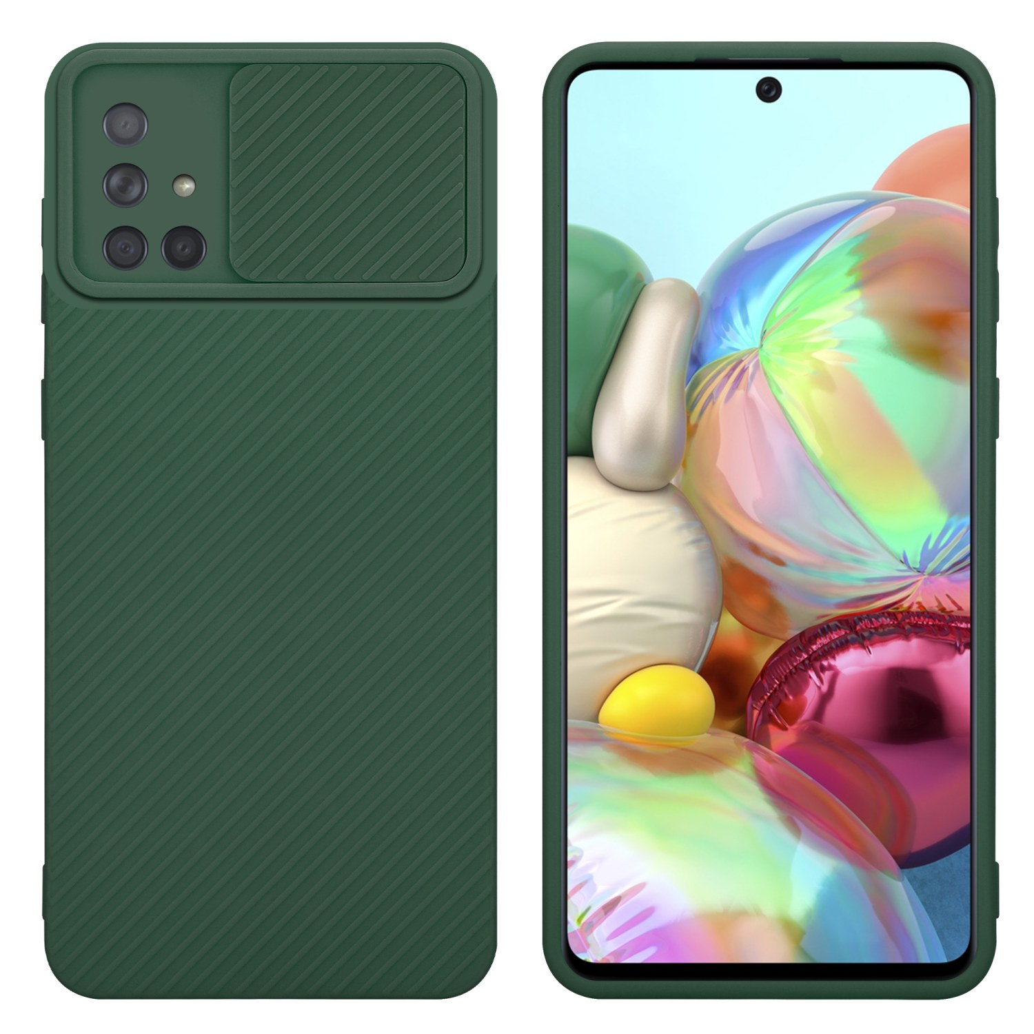 CADORABO Hülle mit Kameraschutz, Backcover, Bonbon 4G, Grün Samsung, Galaxy A71