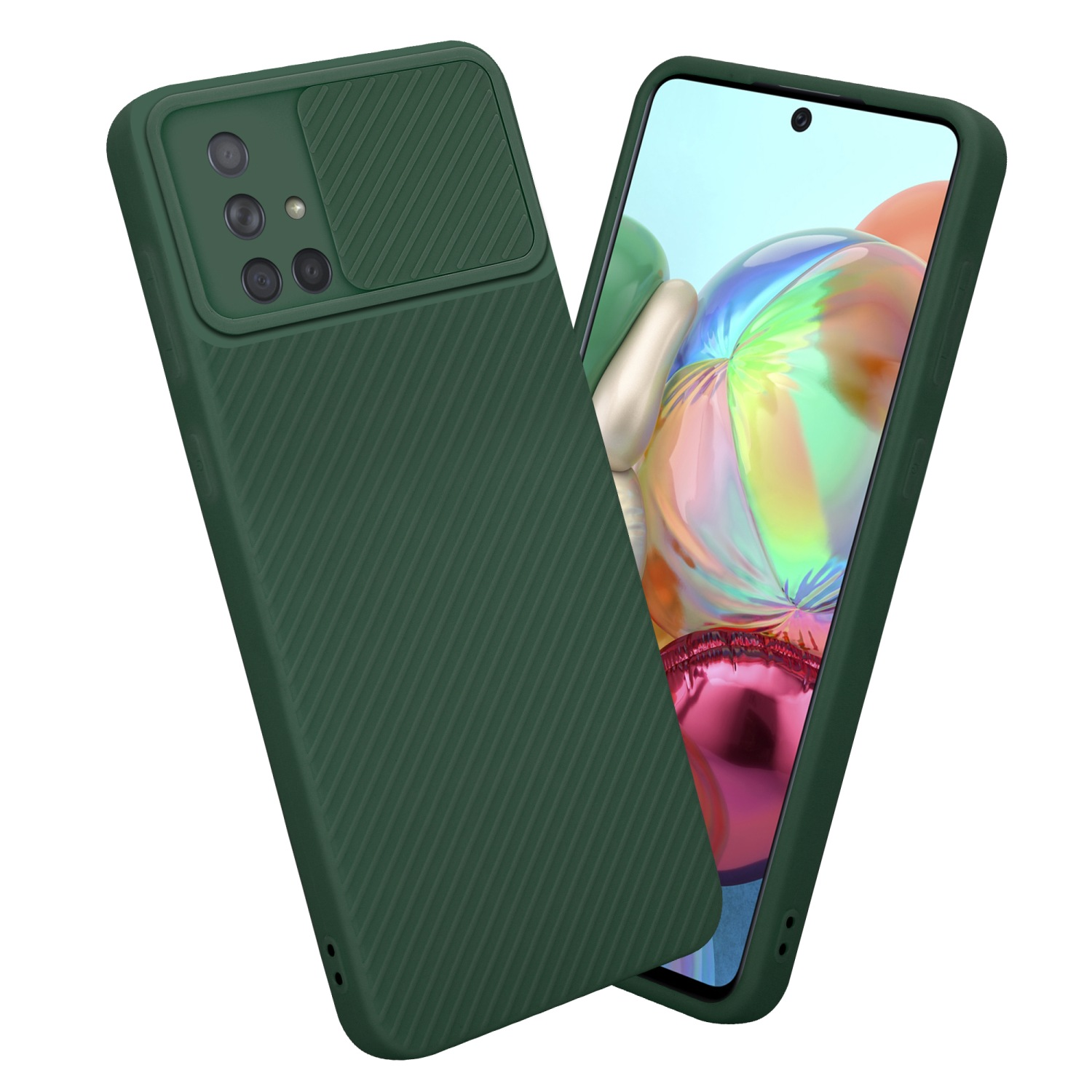 Hülle CADORABO Backcover, Samsung, Bonbon 4G, Grün Kameraschutz, Galaxy A71 mit