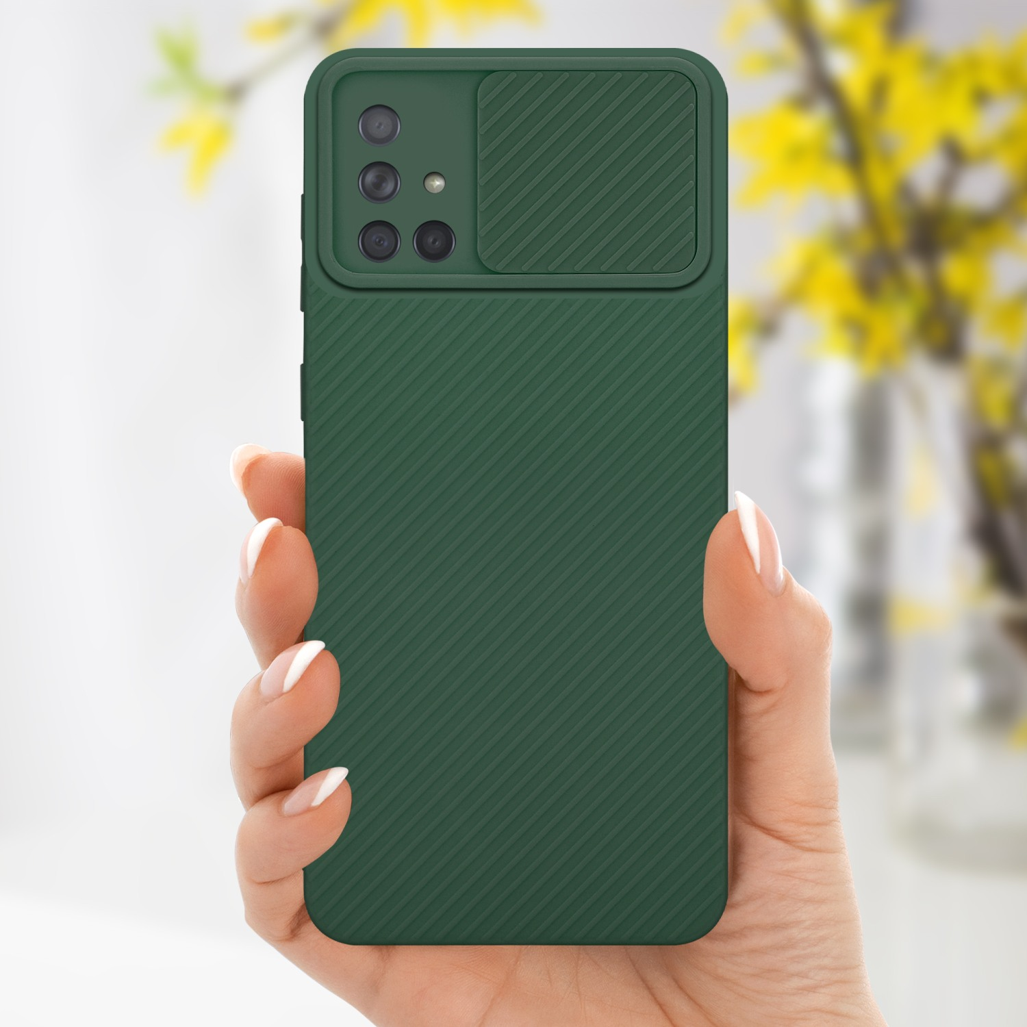 Hülle CADORABO Backcover, Samsung, Bonbon 4G, Grün Kameraschutz, Galaxy A71 mit