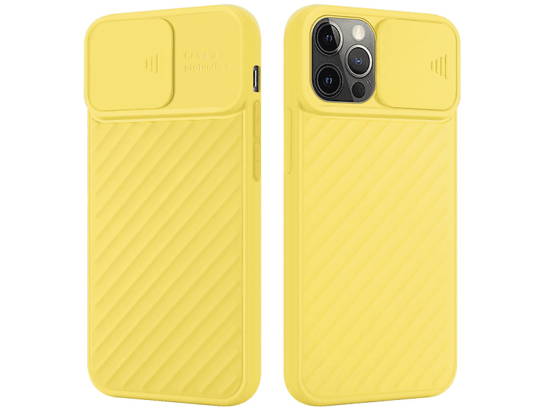 Backcover, Gelb 12 iPhone Hülle CADORABO 12 mit Matt / Kameraschutz, PRO, Handy Apple,