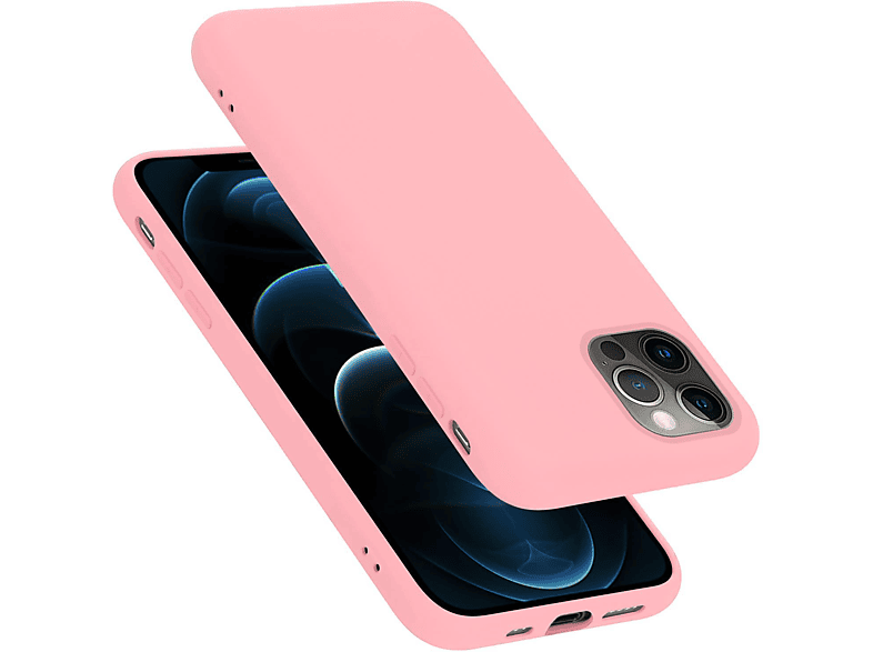 CADORABO Hülle PINK Case Silicone Liquid PRO, im LIQUID Style, 13 iPhone Apple, Backcover