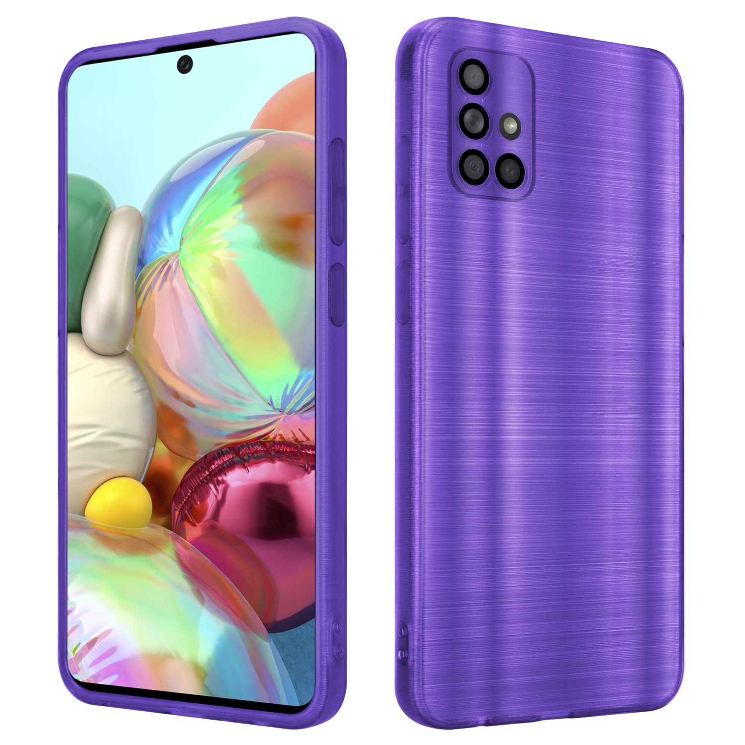 CADORABO Custodia in silicone TPU cover con design spazzolato, Custodia