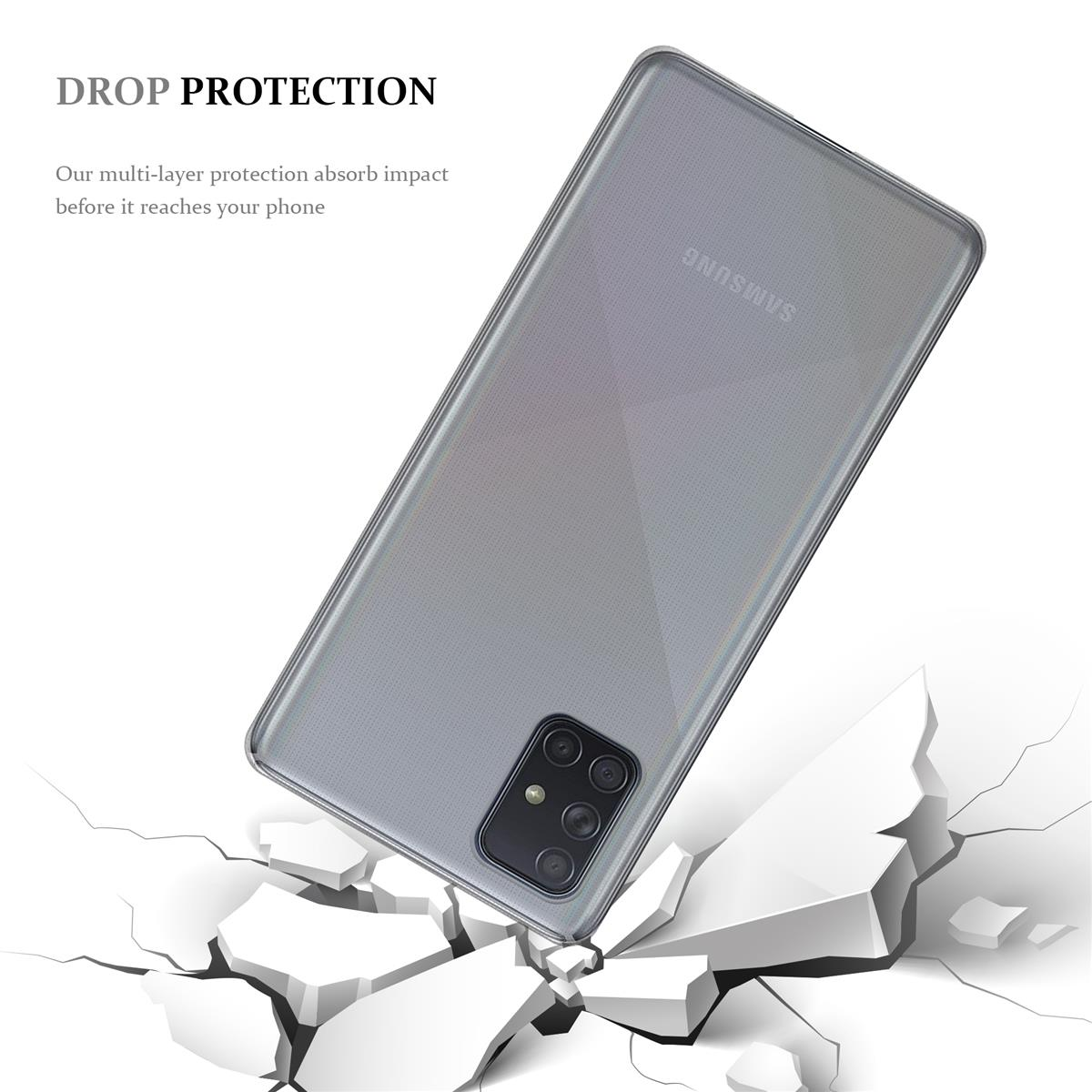 CADORABO TPU Ultra Slim Galaxy A72 TRANSPARENT 5G, / VOLL Samsung, 4G AIR Schutzhülle, Backcover