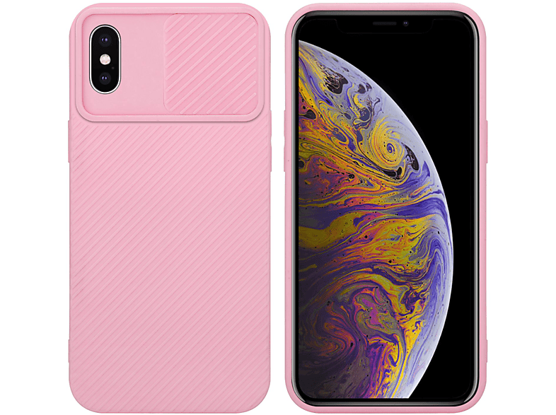 CADORABO in silicone TPU flessibile con protezione per la fotocamera CUSTODIA per iPhone XS MAX, Bonbon Azzurro