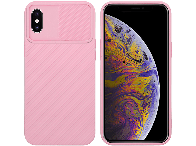 CADORABO Hülle mit Kameraschutz, Backcover, Apple, iPhone XS MAX, Bonbon Rosa