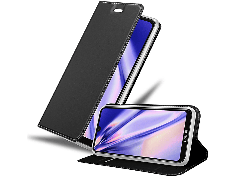 CADORABO Handyhülle Classy Book Style, Bookcover, Huawei, Y5 2019 / Enjoy Play 8 / Honor 8S, CLASSY SCHWARZ | Bookcover