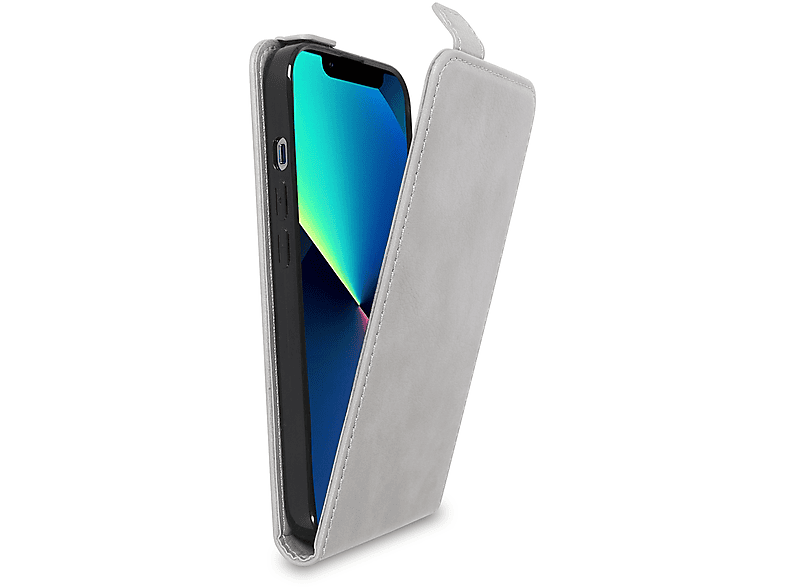 FELS Handyhülle im iPhone Cover, 13 Apple, GRAU Style, Flip Flip PRO, CADORABO