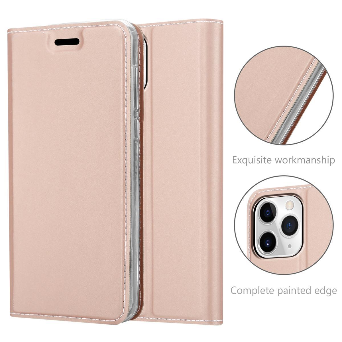 Apple, GOLD Classy 11 Style, CADORABO Bookcover, iPhone Handyhülle ROSÉ CLASSY Book PRO MAX,
