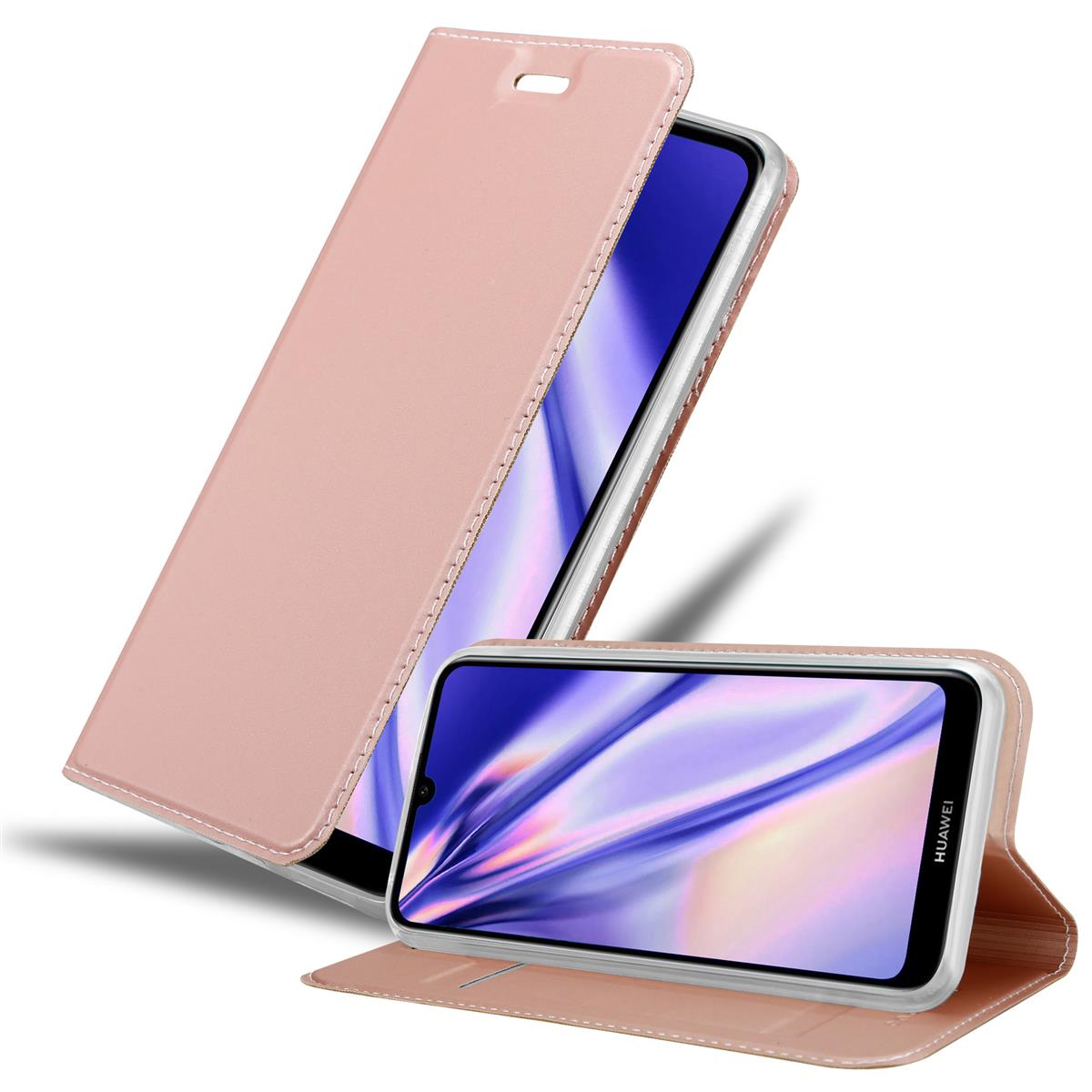 Style, Book Classy Handyhülle CADORABO 2019, Bookcover, Y6 Huawei, GOLD CLASSY ROSÉ