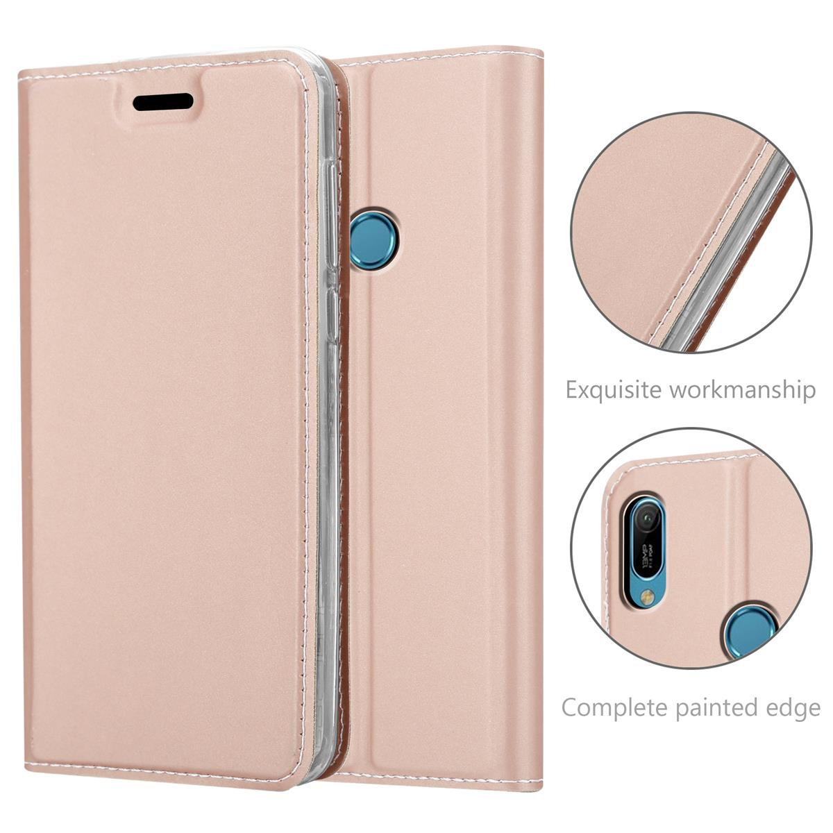 CADORABO Handyhülle Classy Bookcover, GOLD ROSÉ Style, Y6 Book 2019, CLASSY Huawei