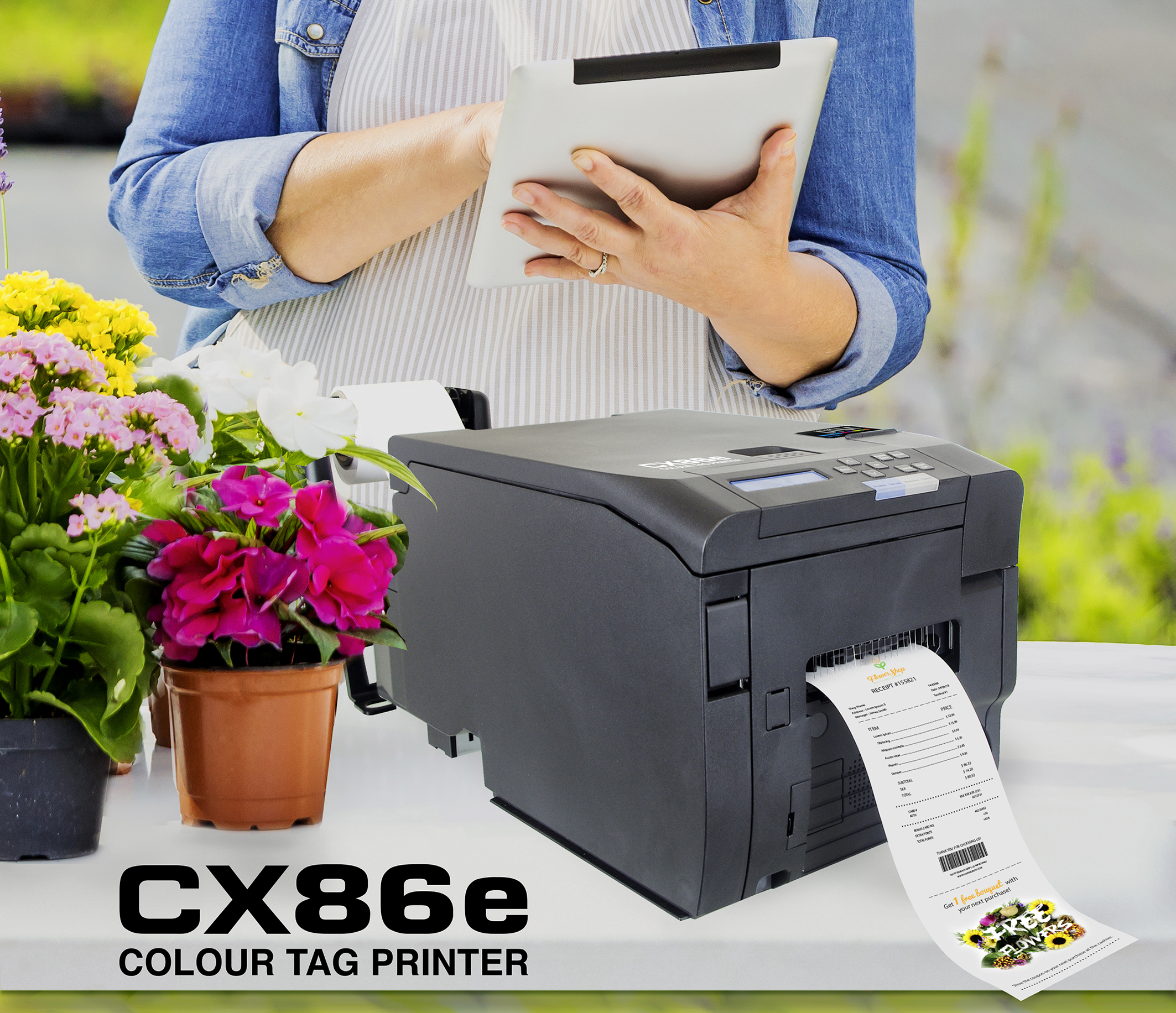 Etikettendrucker Farb mit Vollfarb-Drucktechnologie Printer LED-Druckzeilen WLAN PRINT (CMY) DTM Elektrofotografische Labelprinter separaten drei CX86e Netzwerkfähig Label