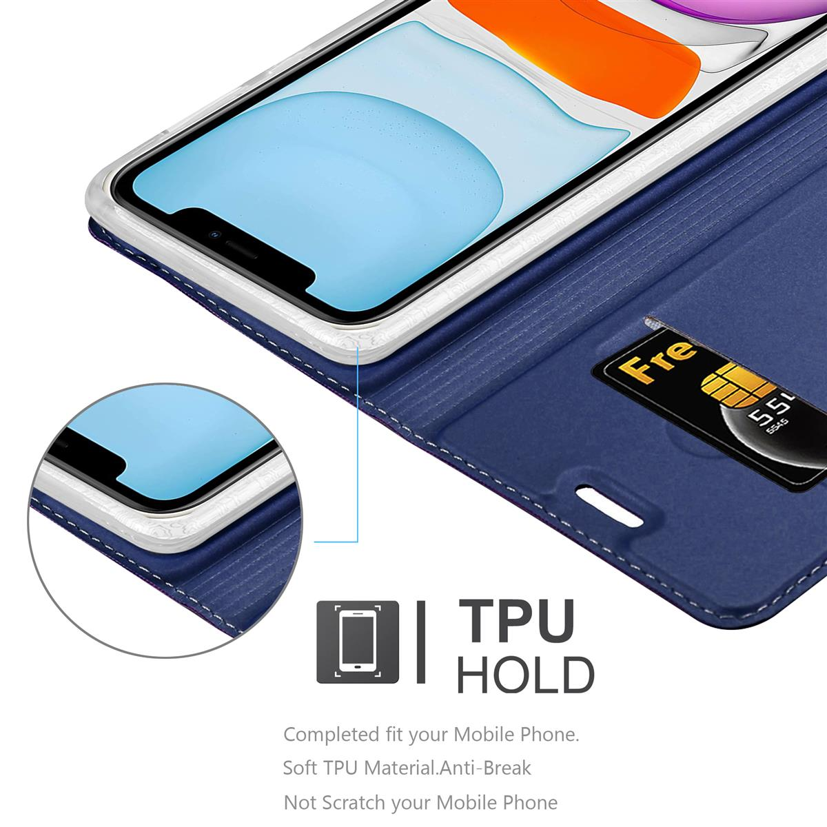Coque de téléphone montrant une carte avec le texte « Free » et le texte « TPU HOLD ».