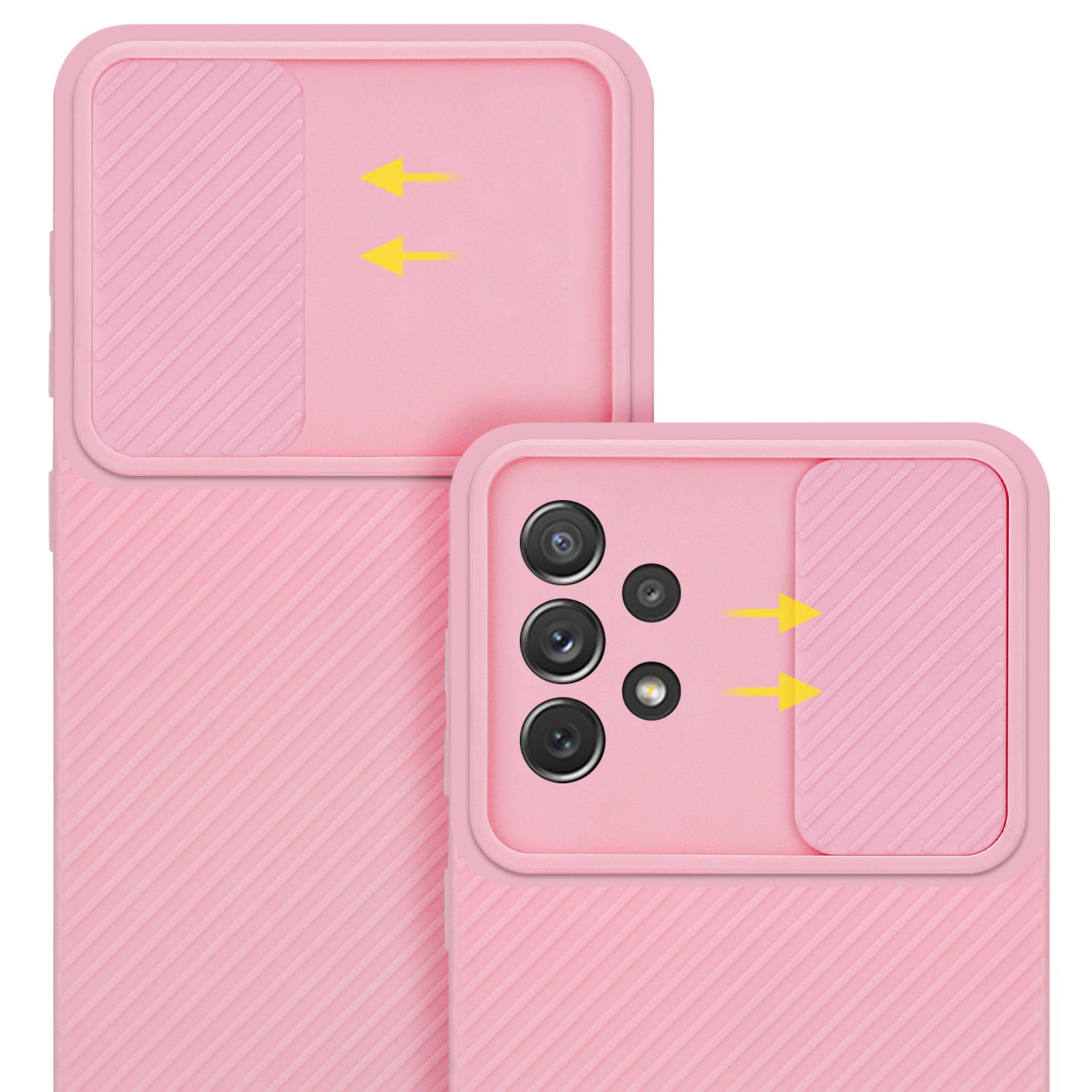 CADORABO Hülle Galaxy 5G, Kameraschutz, Rosa Backcover, Bonbon A72 4G Samsung, / mit