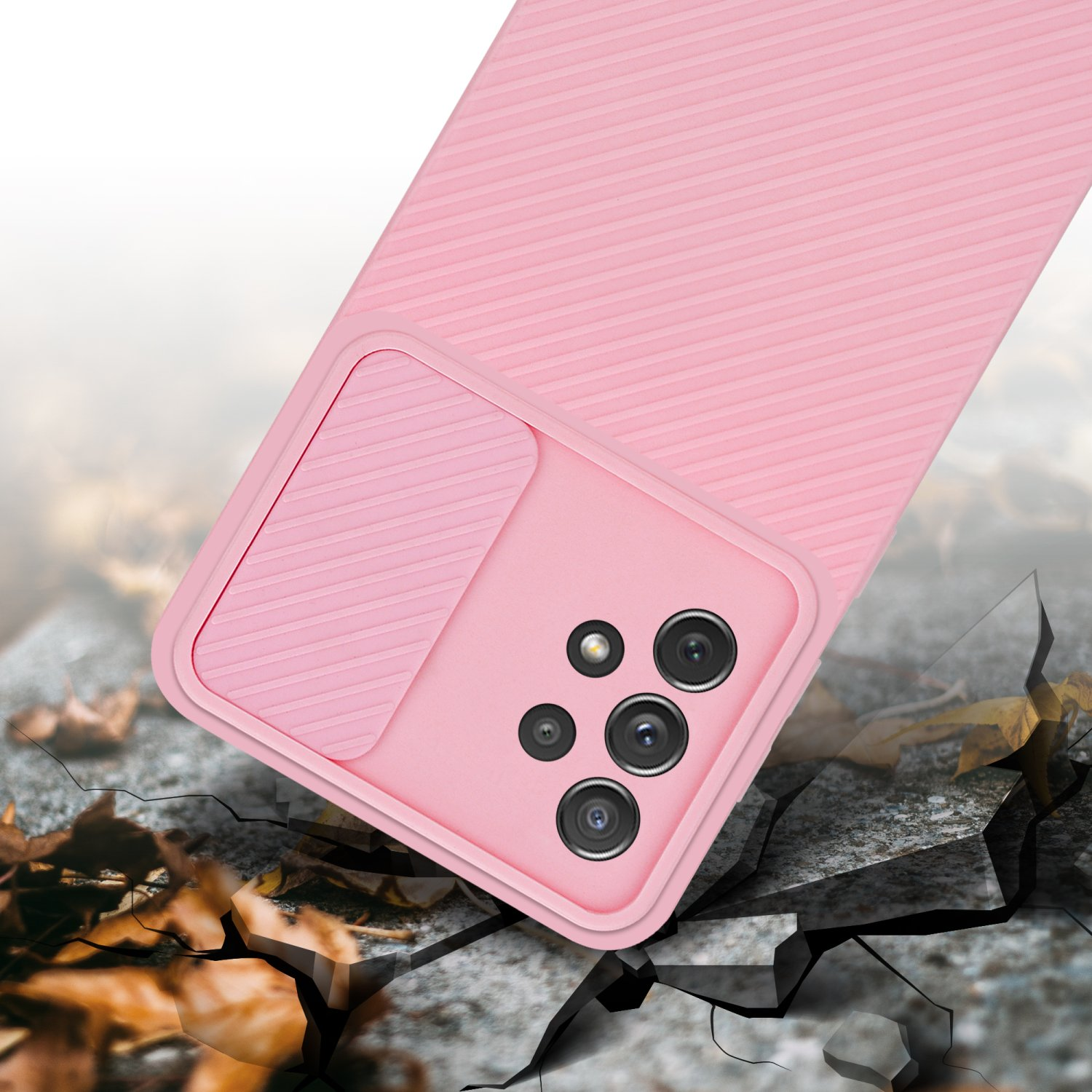 CADORABO Hülle mit Bonbon / Samsung, Backcover, Rosa Kameraschutz, 5G, 4G Galaxy A72