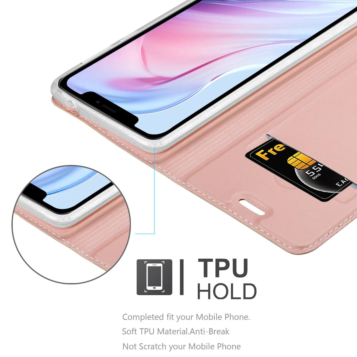 Eine Handyhülle mit Telefon und Karte. Text: TPU HOLD. Passend für Ihr Mobiltelefon.