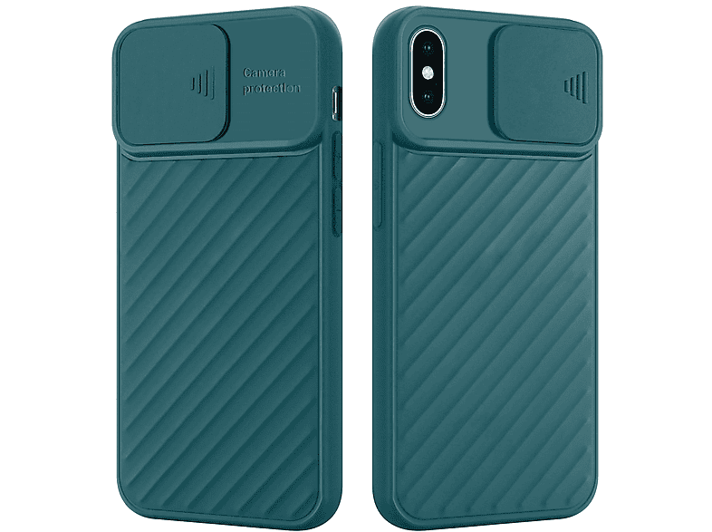 CADORABO Handy Hülle mit Kameraschutz, Backcover, Apple, iPhone XS MAX, Matt Grün