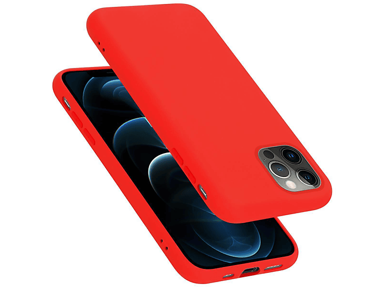 CADORABO Hülle im Liquid Style, Backcover, Silicone 13, iPhone Case LIQUID Apple, ROT