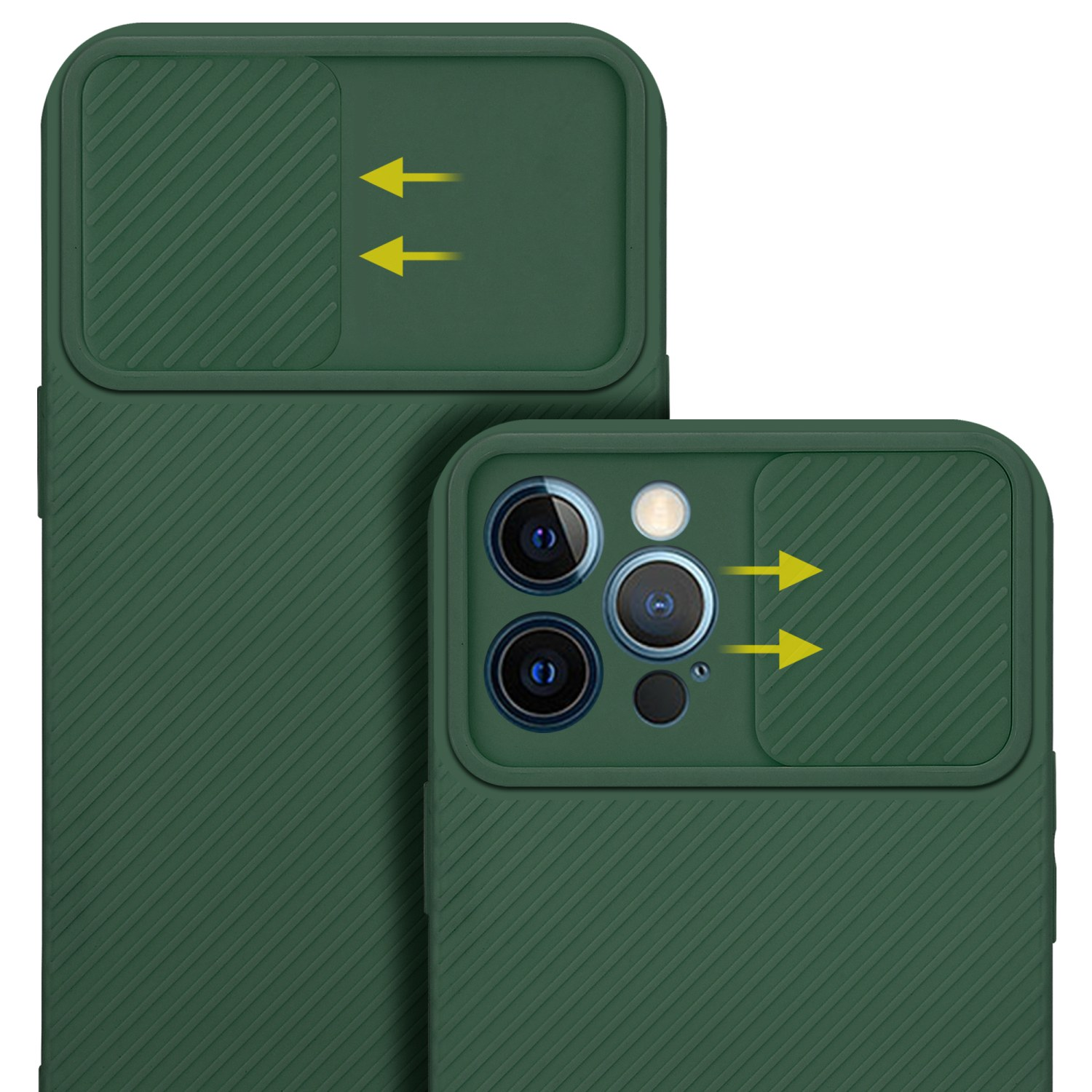 CADORABO Hülle mit Kameraschutz, Backcover, 12 Grün iPhone MAX, PRO Bonbon Apple