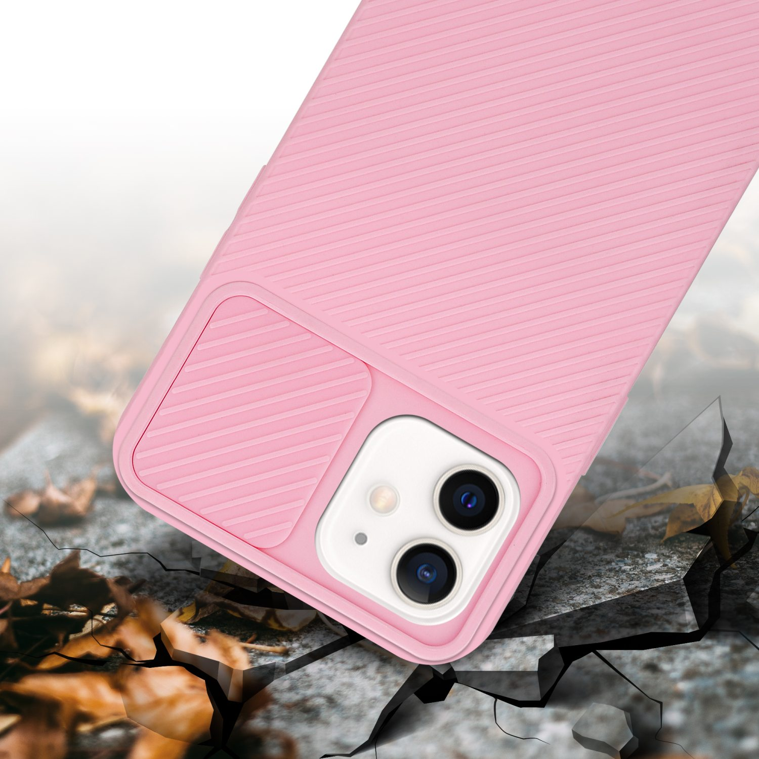 CADORABO Hülle mit Kameraschutz, Bonbon Rosa iPhone 12, Apple, Backcover