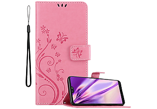CADORABO Blumen Buch Hülle, Bookcover, Huawei, P20 PRO / P20 PLUS, FLORAL ROSA