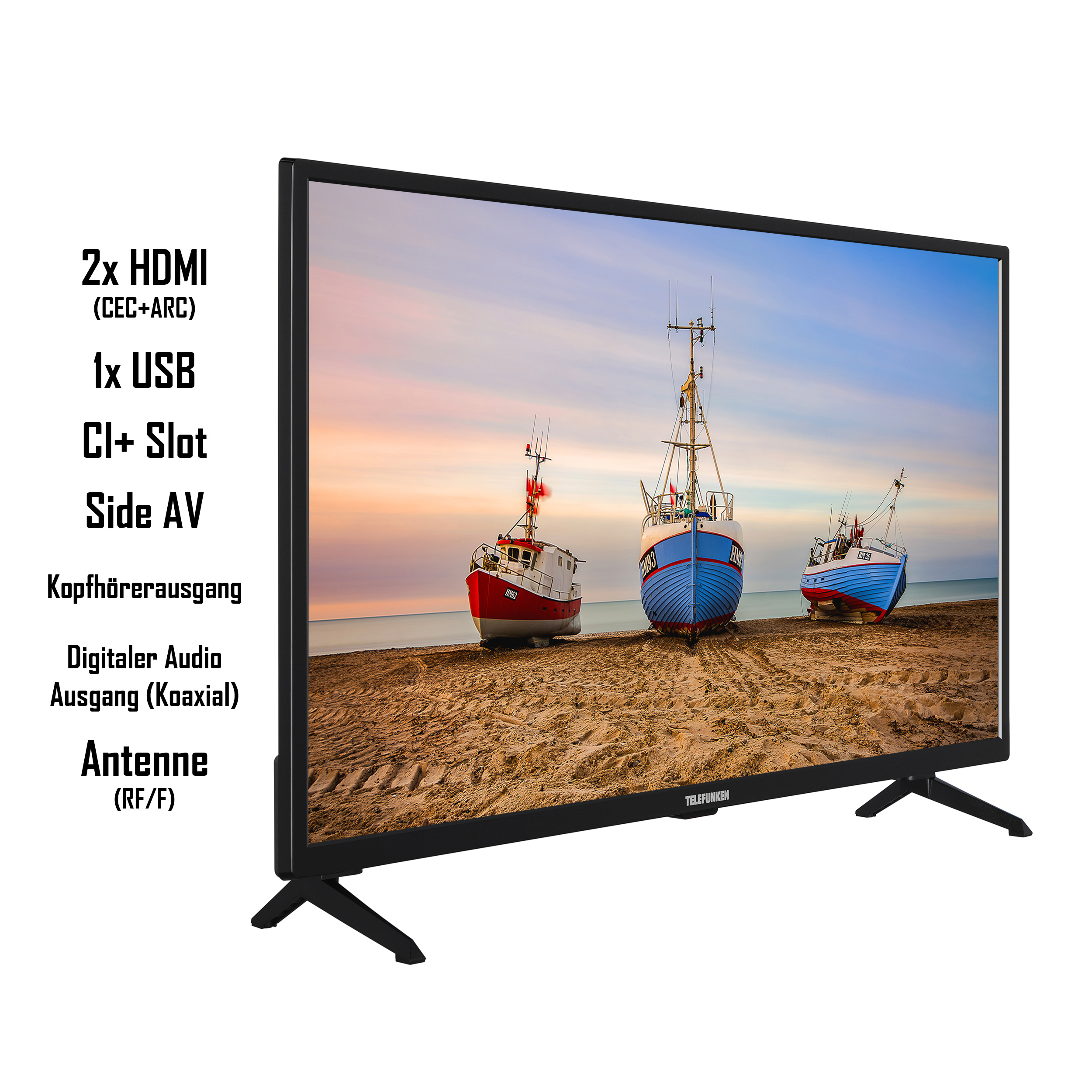TELEFUNKEN XH32N550S LED TV (Flat, HD-ready) Zoll 80 32 cm, 
