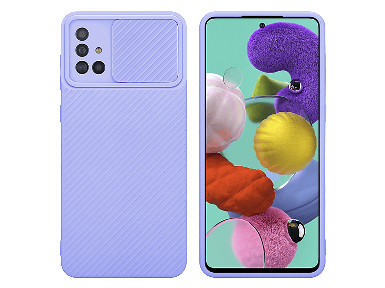 Cadorabo Custodia compatibile con Samsung Galaxy A31 in Bonbon Azzurro - Coperchio protettivo in silicone TPU flessibile e con protezione per la fotocamera