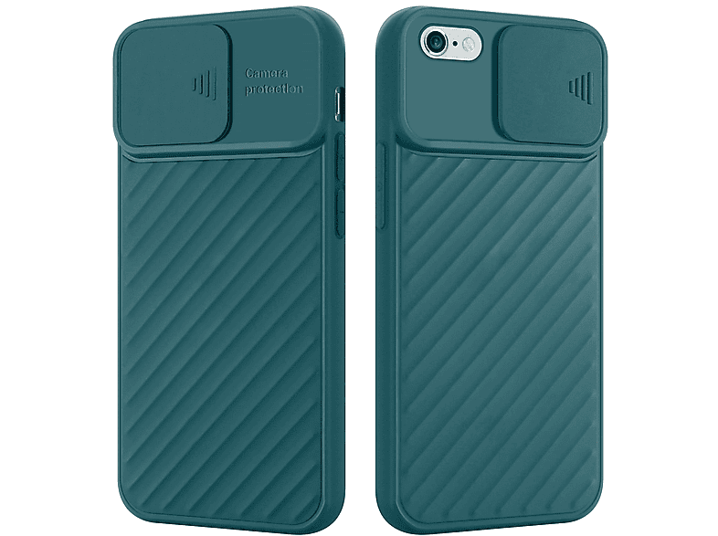 CADORABO Handy Hülle mit Kameraschutz, Backcover, Apple, iPhone 6 / 6S, Matt Grün