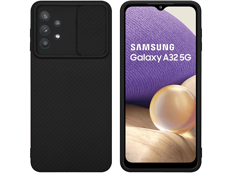 CADORABO Hülle mit Kameraschutz, Backcover, Samsung, Galaxy A32 5G, Bonbon Schwarz