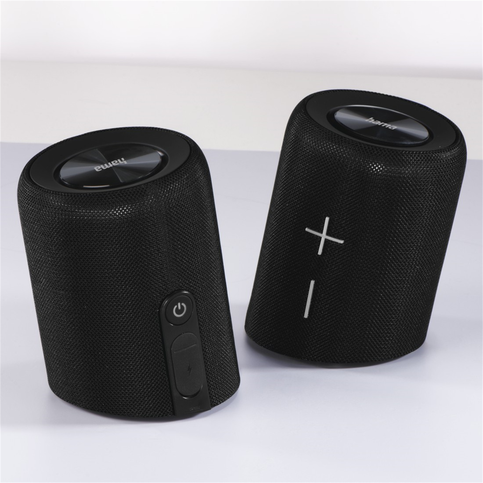 HAMA Twin 2.0 Bluetooth-Lautsprecher Schwarz) (Stereo