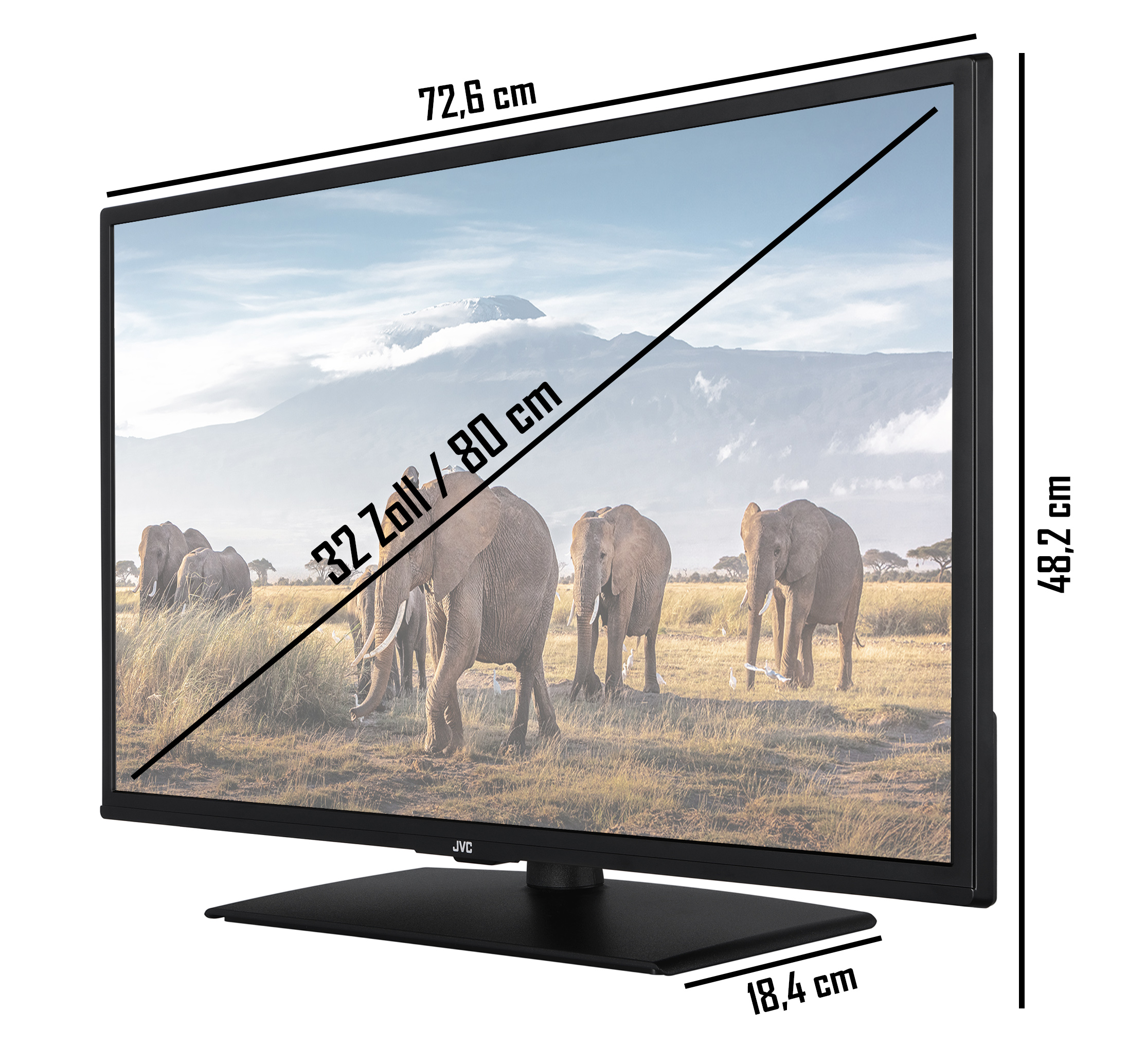 Zoll LED 80 JVC 32 LT-32VF5158 (Flat, cm, / TV) TV SMART Full-HD,