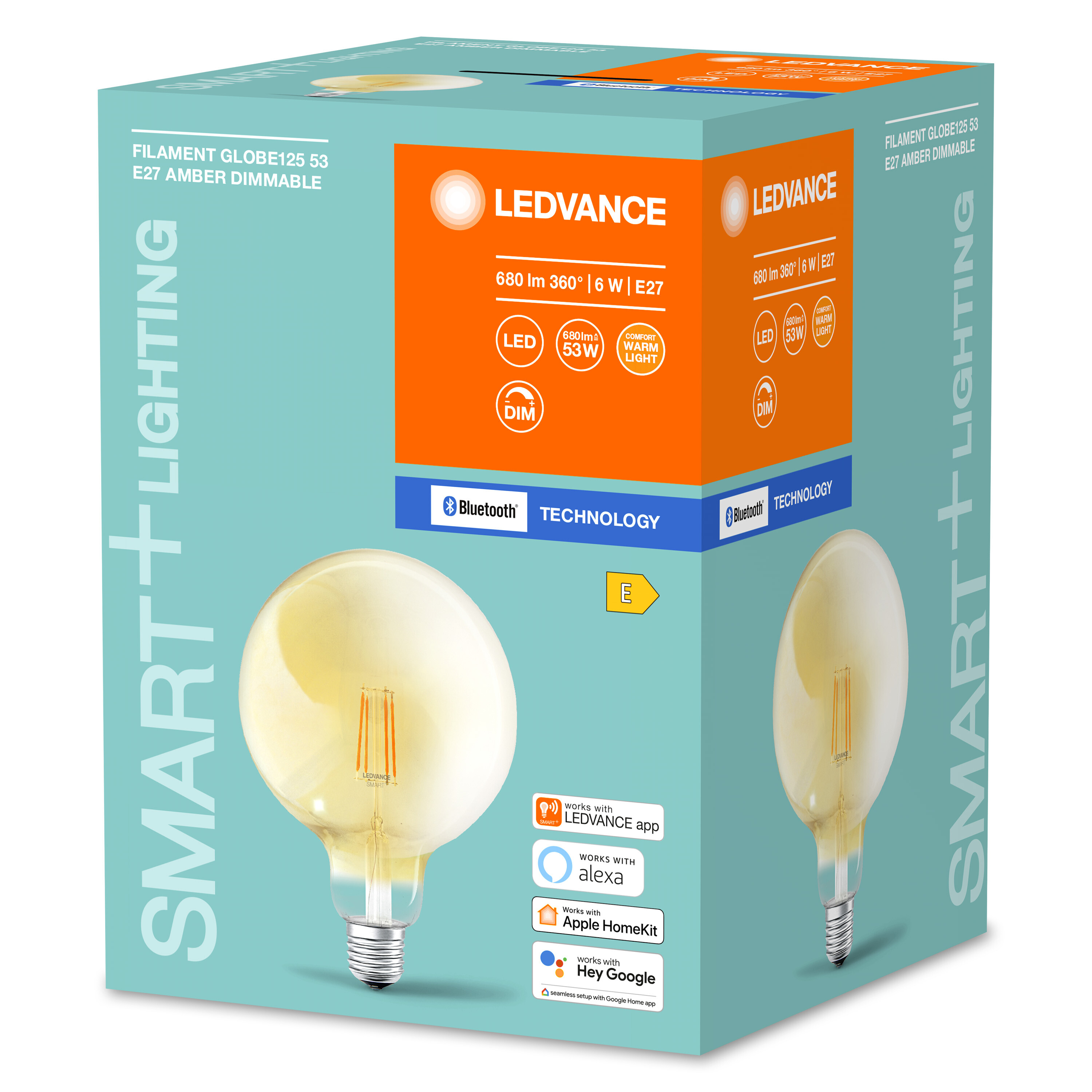 LEDVANCE SMART+ Filament Globe Dimmable Lampe Warmweiß LED