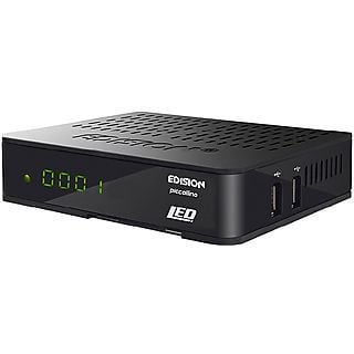 Receptor satélite - EDISION PICCOLLINO S2, 1 x HDMI, 2 x USB, Negro